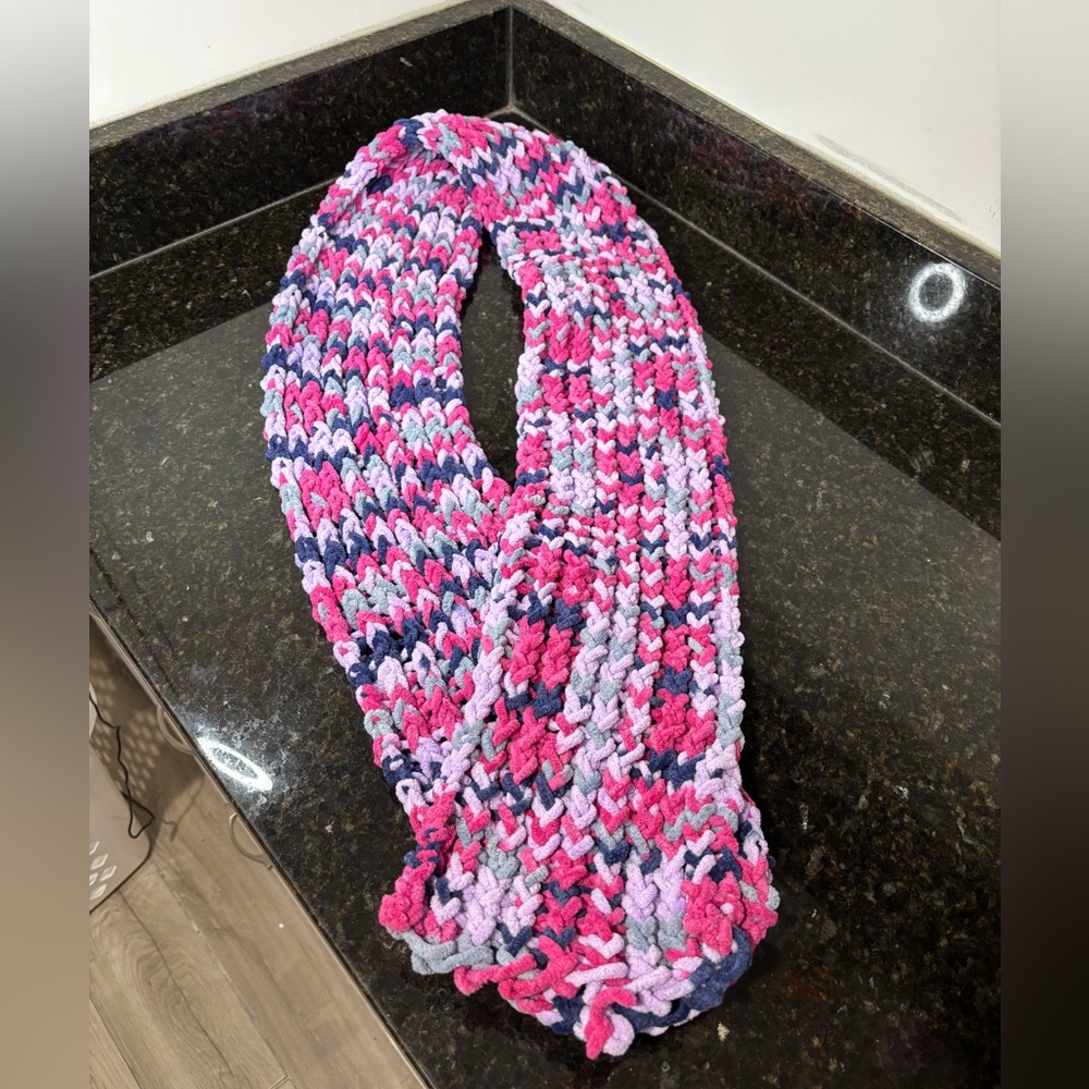 NWOT Thick Multicolor Chenille Knit Scarf